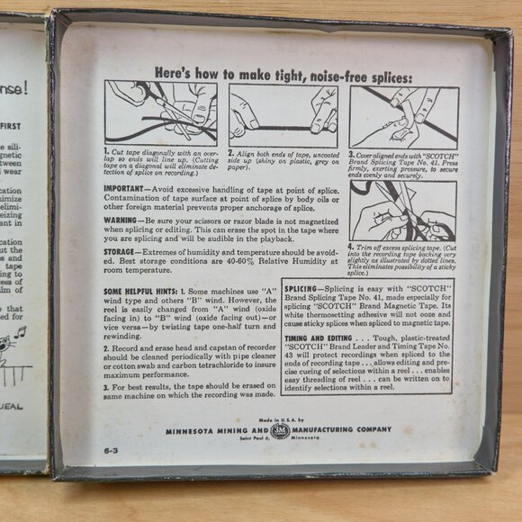 Vintage Scotch 1/4-111-A6 600 Feet Plastic 5" Reel Magnetic Tape, Made i… - Picture 8 of 12